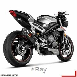 Triumph Street Triple 765 S R Rs 2017 2018 Pot Exhaust Akrapovic Carbon Rc