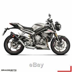 Triumph Street Triple 765 S R Rs 2019 2020 Pot Exhaust Akrapovic Carbon