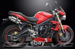 Triumph Street Triple R 2009-2012 Exhaust Kit-Silencer 225mm Oval Stainless Steel