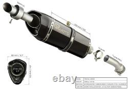 Échappement pour Triumph Street Triple 675 675R 2013-2016 GRmoto Charbon