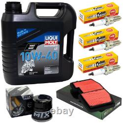 Kit 4L Huile Entretien pour Triumph Street Triple 675 Filtre à Huile Bougie