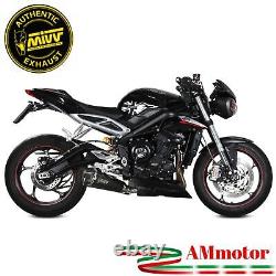 Mivv Triumph Street Triple 765 R / RS 2018 Pot Echappement Moto Delta Race Noir