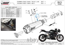 Mivv Triumph Street Triple 765 R / RS 2020 Pot Echappement Moto Delta Race Noir