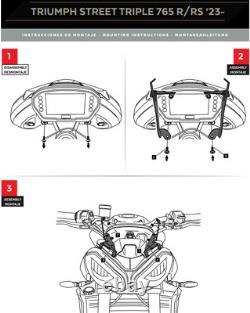 Pare-Brise Sport Puig Noir Opaque Triumph Street Triple 765 R/RS 23 25