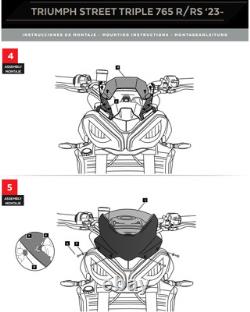 Pare-Brise Sport Puig Noir Opaque Triumph Street Triple 765 R/RS 23 25