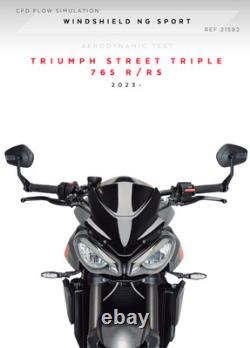Pare-Brise Sport Puig Noir Opaque Triumph Street Triple 765 R/RS 23 25
