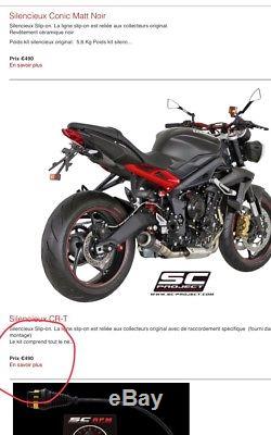 Pot SC PROJECT Triumph Street Triple 2013/2016