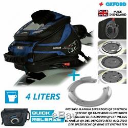 Sacoche Oxford Blu 4l + Bague Bouchon Type 2 Triumph 675 Street Triple 2013 201