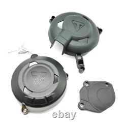 Set Couvercles Moteur, Noirs, Original A9610765, TRIUMPH Street Triple R / Rs /