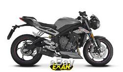 Silencieux Exan X-black Ovale Noir Triumph Street Triple 765 2017 Xt12-l00-xon