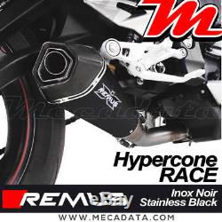 Silencieux échappement REMUS Race Inox noir Triumph Street Triple 765 RS 2017