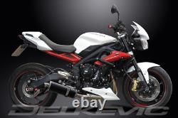 TRIUMPH STREET TRIPLE 675 2013-2016 Echappement 3-1 Complet 350mm Ovale Carbone