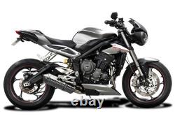 TRIUMPH STREET TRIPLE 765RS 2017-2022 Echappement Complet 320mm Tri-Ovale Inox
