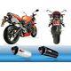 Triumph 675 Street Triple-08/12- Paire De Silencieux Echappement Red Power Carbo