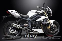Triumph Street Triple 675 2013-2016 Echappement KIT-Silencieux 225mm Ovale Inox