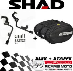 Triumph Street Triple 675 2013 Sacoches Latérales Souple Shad SL58 + Crochets
