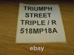 Triumph Street Triple Silencieux Montage 518MP18A